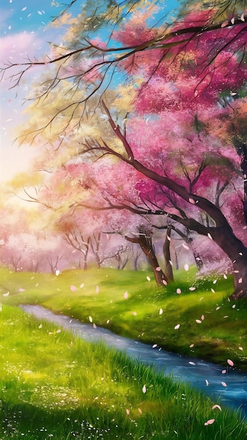 Beautiful spring time change concept