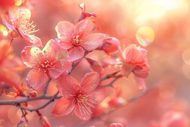 Beautiful springtime blossoms in pink high quality high resolution