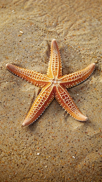 Beautiful starfish resting gracefully on the sandy beach