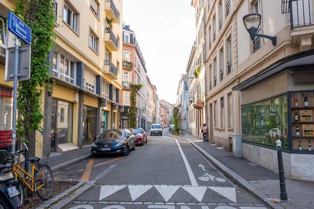 Beautiful street view of Strasbourg famous landmark at France 28 October 2022