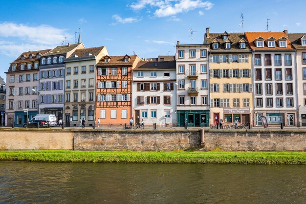 Beautiful street view of Strasbourg famous landmark at France 28 October 2022