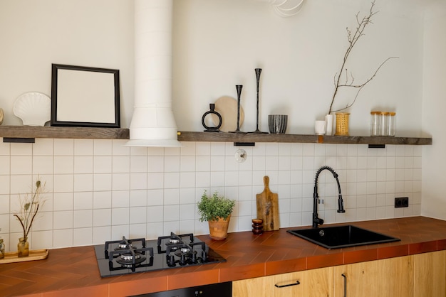 Beautiful stylish kitchen interior