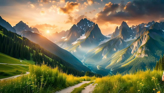 Beautiful summer mountain landscape