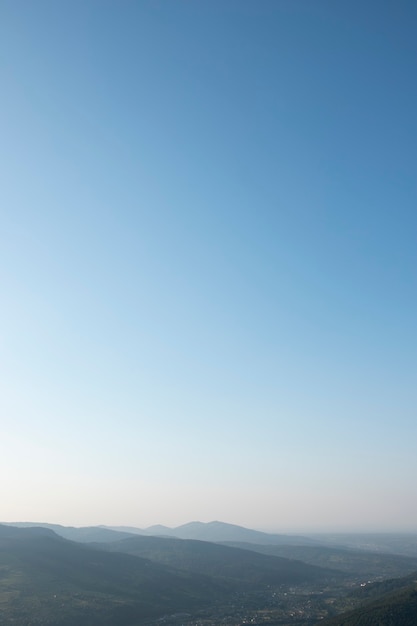 Beautiful summer mountains with blue sky