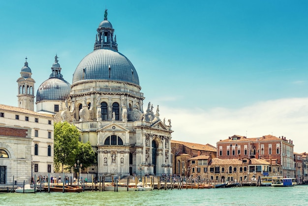 Beautiful sunny view of Venice in summer Italy