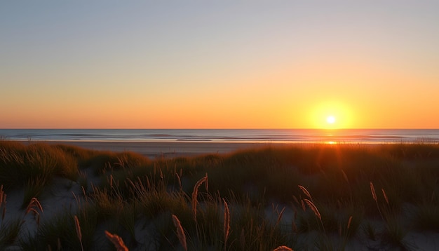 Photo beautiful sunrise cape hatteras national seashore isolated with white highlights