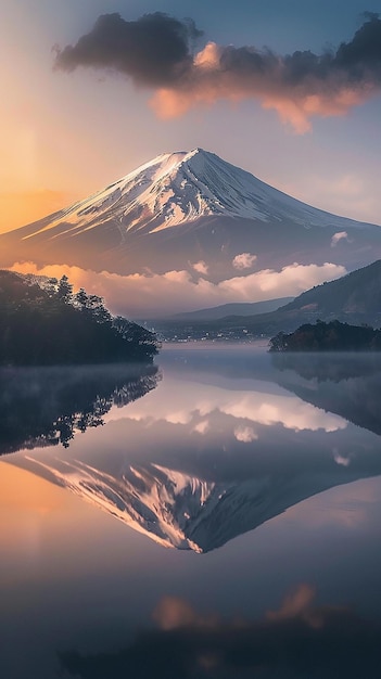 a beautiful sunrise over lake