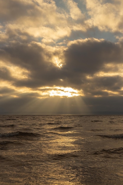 beautiful sunset on the beach