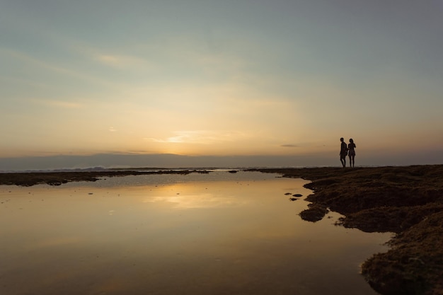 Beautiful sunset at the beach