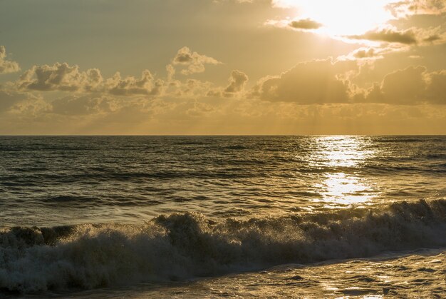 Beautiful sunset above the Black sea