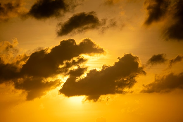 Beautiful sunset over calm sea water Summer vacation concept Island Koh Phangan Thailand