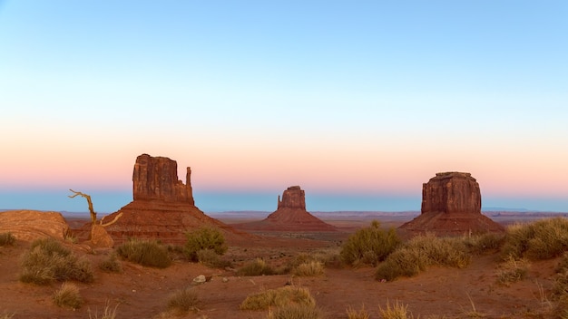 Beautiful sunset over Monument Valley