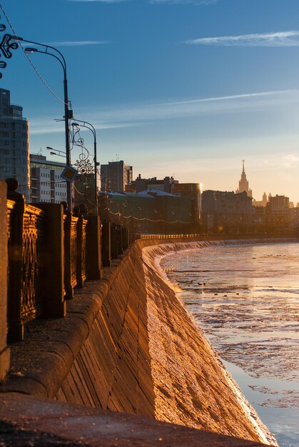 Beautiful sunset on the pier