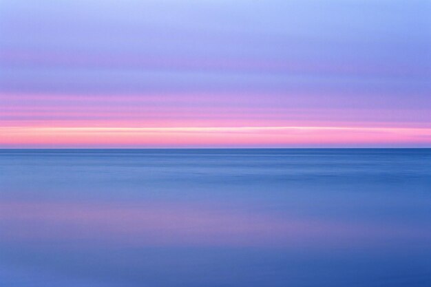 Beautiful sunset over the sea long exposure photo long exposure