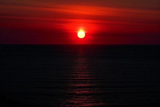 Beautiful sunset over the sea Sunset on the Black Sea