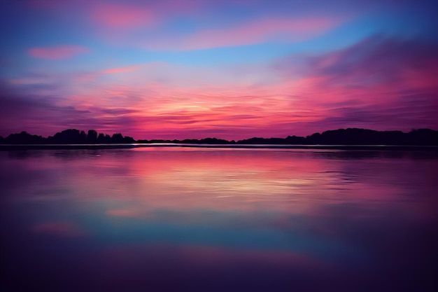 Beautiful sunset on the shore of the sea