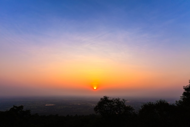 Beautiful sunset sky 