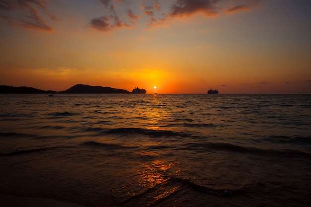 Beautiful sunset on a tropical beach