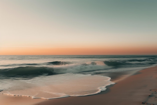 beautiful sunset view on the beach