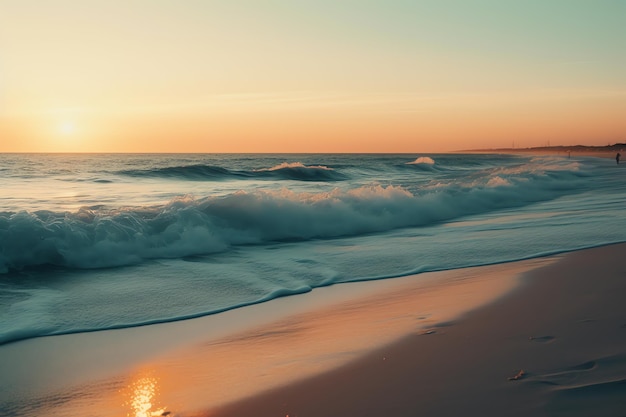 beautiful sunset view on the beach