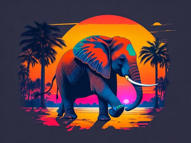 A beautiful t shirt design elephant's