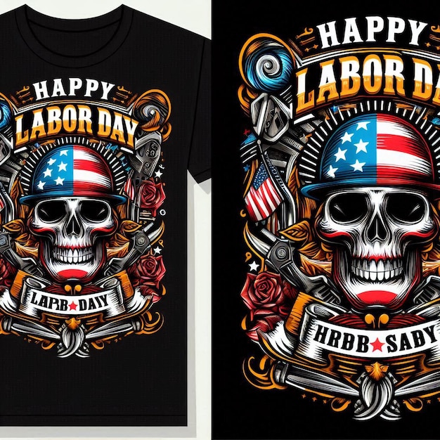 a beautiful t shirt design is for happy labor day