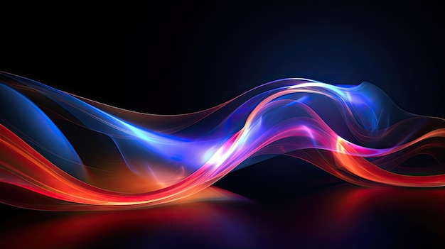 Beautiful technology 3d smooth wave background wallpaper Generative AI