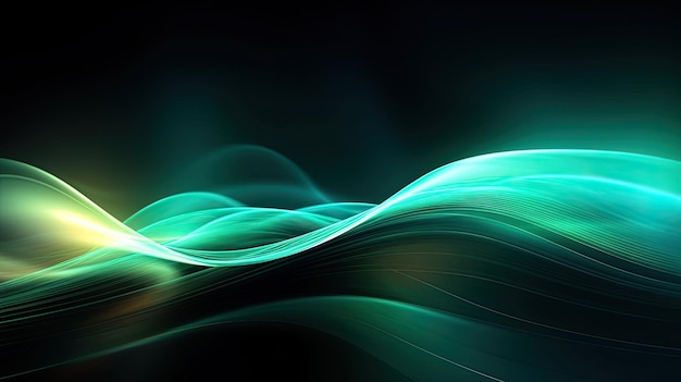 Beautiful technology 3d smooth wave background wallpaper Generative AI