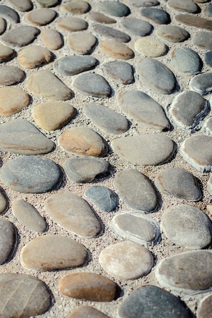 Beautiful texture of the cobblestones