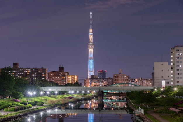 Beautiful Tokyo skytree in Japan ,City scaps concept