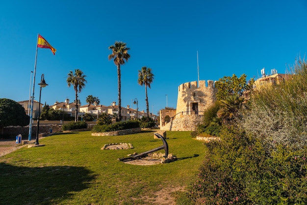 Beautiful Torre del Moro park in the coastal city of Torrevieja Alicante Valencia