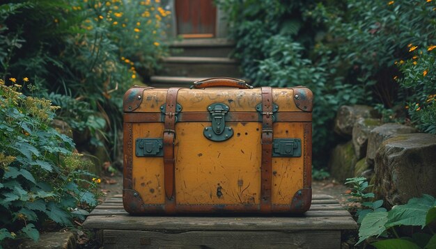 Beautiful travel photo A suitcase packed for a trip