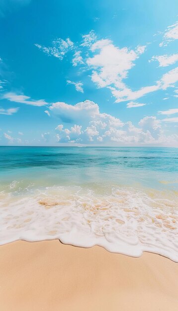 Beautiful tropical empty beach sea ocean with greenery sea