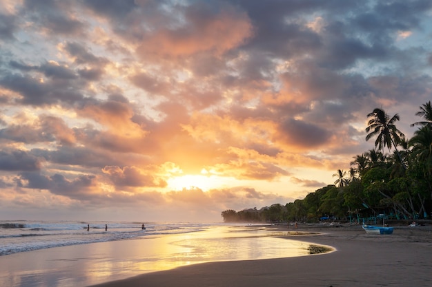 Beautiful tropical Pacific Ocean coast in Costa Rica