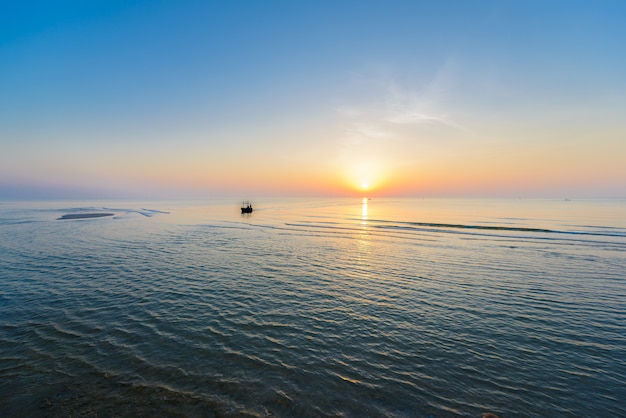 Beautiful tropical sunrise on the beach.