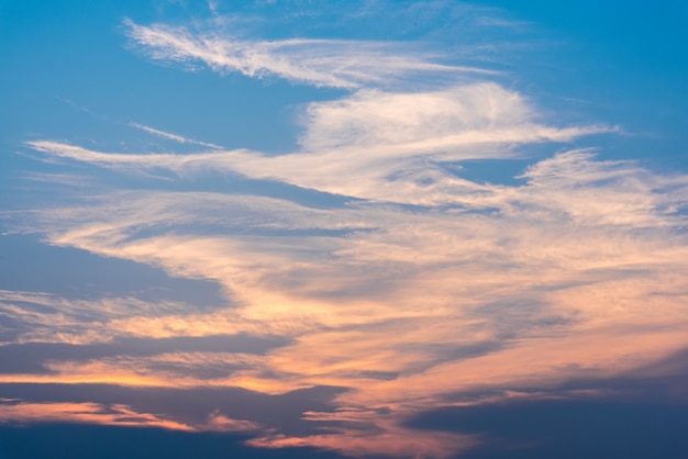 beautiful twilight sky and cloudscape