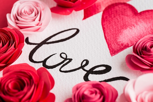 Beautiful valentine's day concept with roses