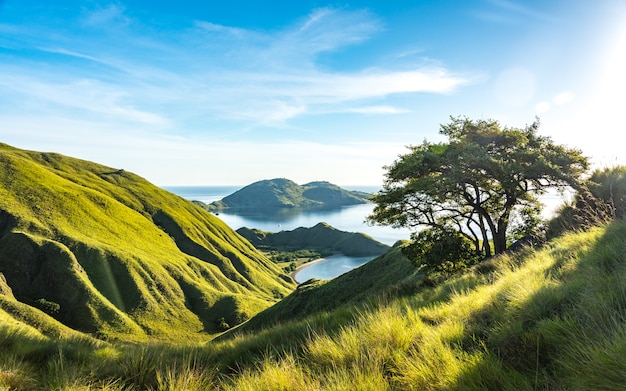 Beautiful Valley View of Gili Lawa with Clear Sky