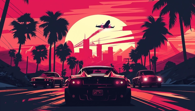 Beautiful vector illustration of game