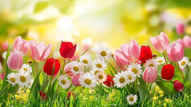 Photo a beautiful and vibrant springtime scene filled