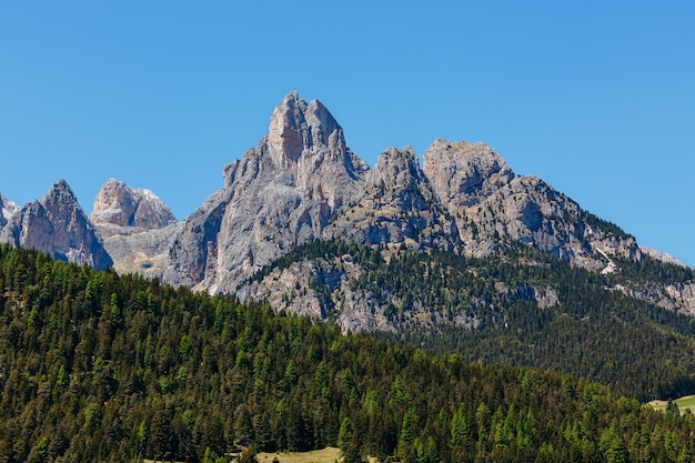 Beautiful view of alpine mountain. North of Italy, landscape. Dolomites mountains