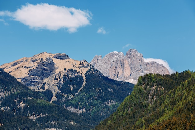 Beautiful view of alpine mountain. North of Italy, landscape. Dolomites mountains