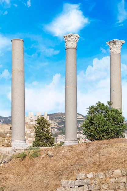 Beautiful view of the ancient voice of Byblos (also known as Jubayl or Jebeil), Lebanon