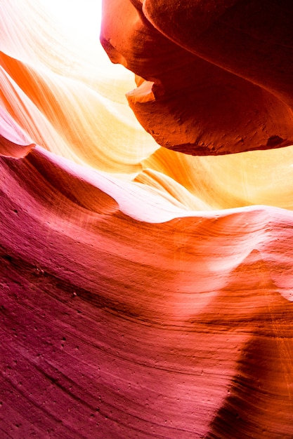 Beautiful view of Antelope Canyon sandstone formations in famous Navajo Tribal national park near Page, Arizona, USA