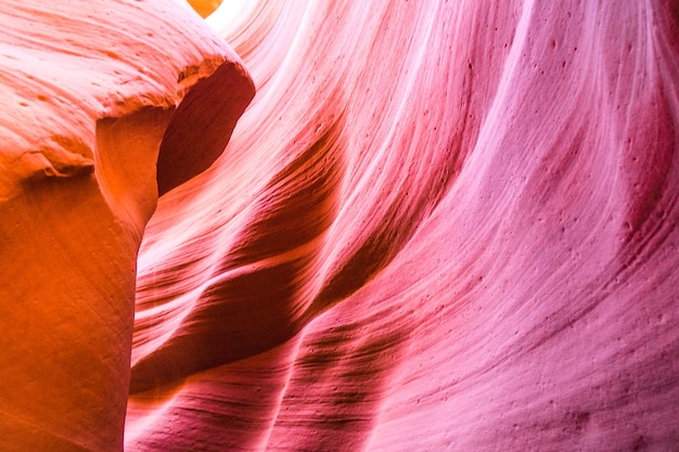 Beautiful view of Antelope Canyon sandstone formations in famous Navajo Tribal national park near Page, Arizona, USA