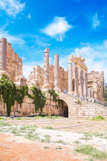 Beautiful view of Baalbek Roman Ruins in Baalbek, Lebanon