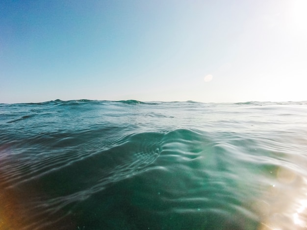 Beautiful view of blue ocean water 