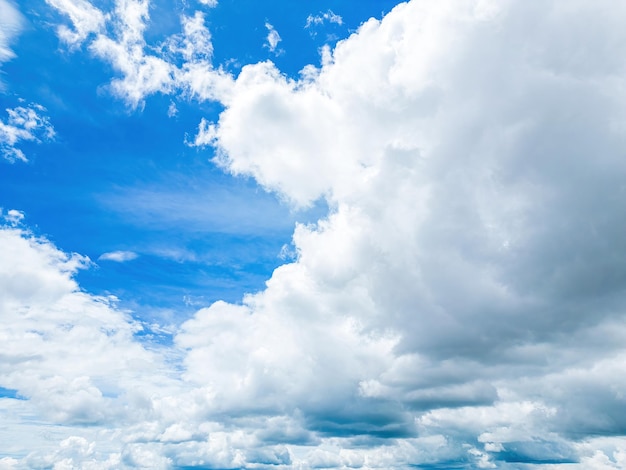 Beautiful view of blue sky with clouds at sunrise Partly cloudyBackground cloud summer Cloud summer Sky cloud clear with sunset Natural sky cinematic beautiful yellow and white texture background