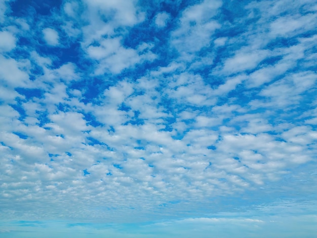 Beautiful view of blue sky with clouds at sunrise Partly cloudyBackground cloud summer Cloud summer Sky cloud clear with sunset Natural sky cinematic beautiful yellow and white texture background