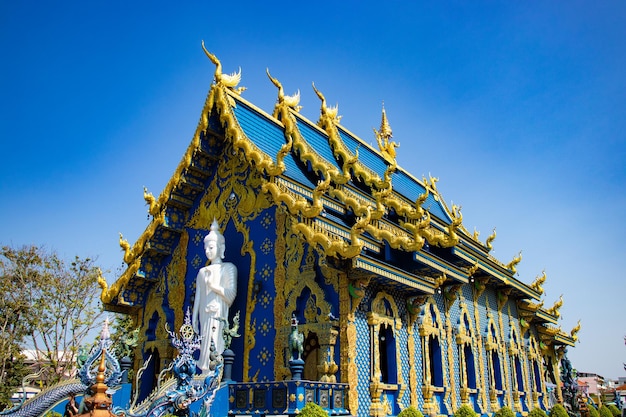 A beautiful view of Blue Temple located in Chiang Rai Thailand